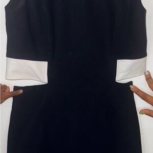 Helmut Lang Black and White Backless Dress